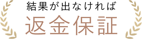 結果が出なければ返金保証