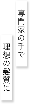 専門家の手で理想の髪質に